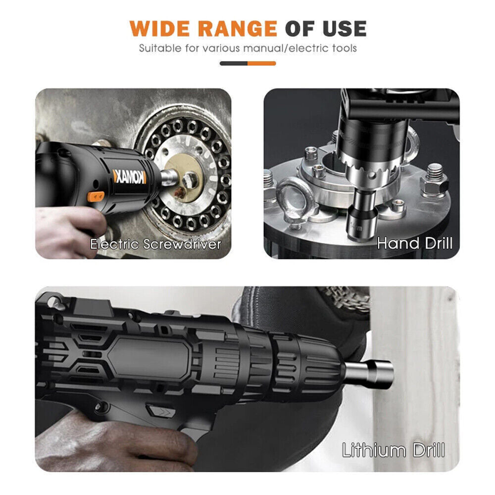 14pcs Nut Driver Bit Set Hex Magnetic Metric Socket Impact Drill 6 To 19MM UK
