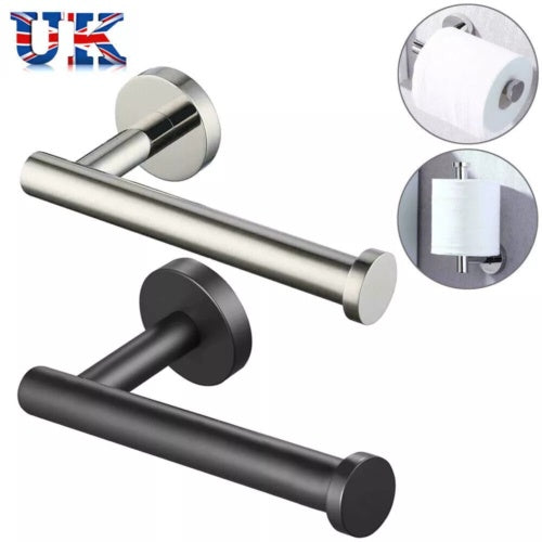 Wall Mounted Toilet Roll Holder Tissue Paper Stand Bathroom Bar Square UK