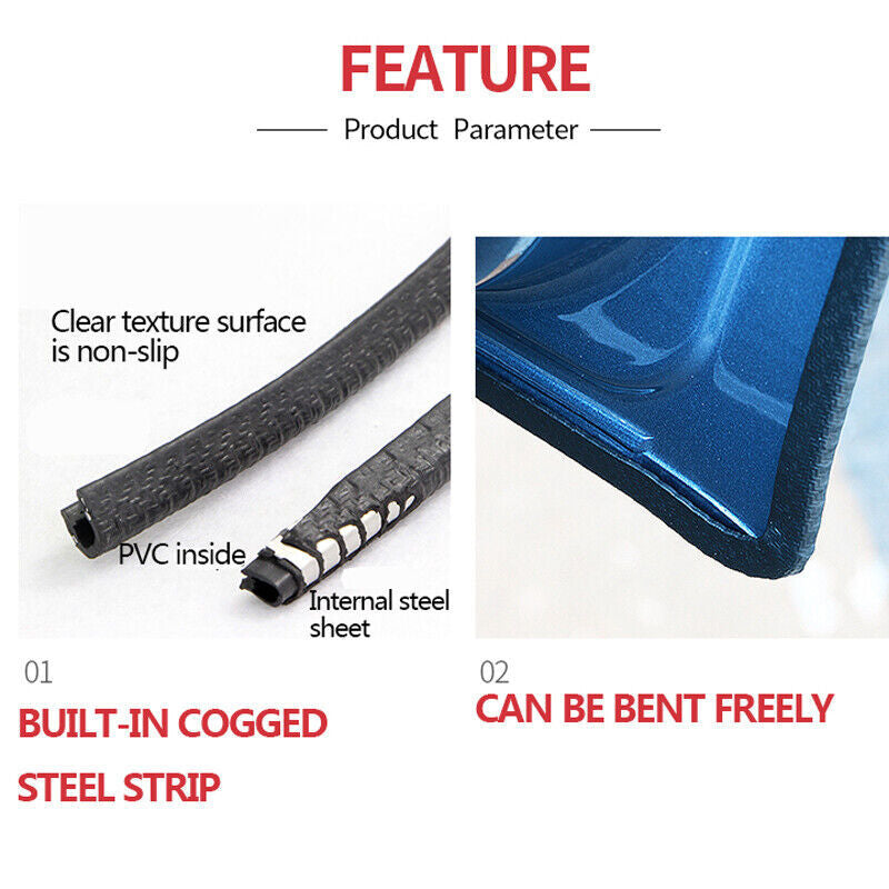 4.5M Car Door Boot Edge Protector Strip Trim U Shape Guard Seal Rubber Black UK