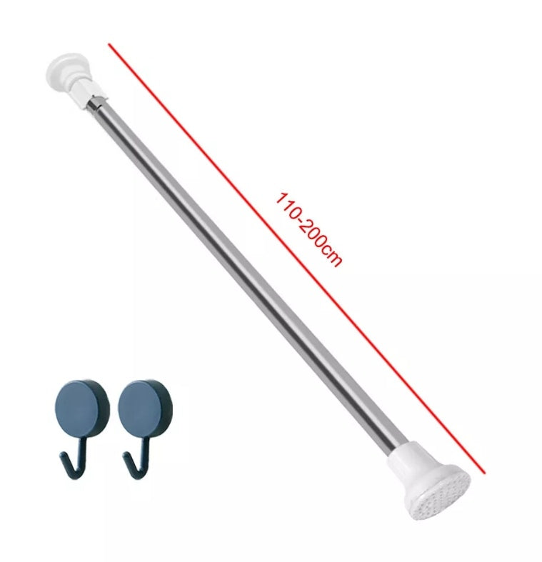 Heavy Duty Extendable Telescopic Shower Curtain Pole Rail Rod Bath Door Window