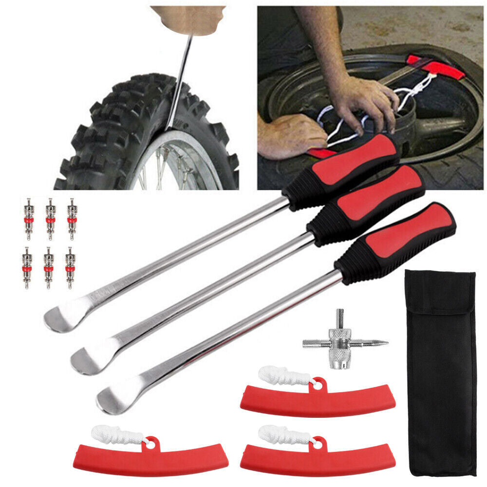 Tyre Levers Spoon Set Heavy Duty Car Bike Motorcycle Tire Changing Tool Kit UK