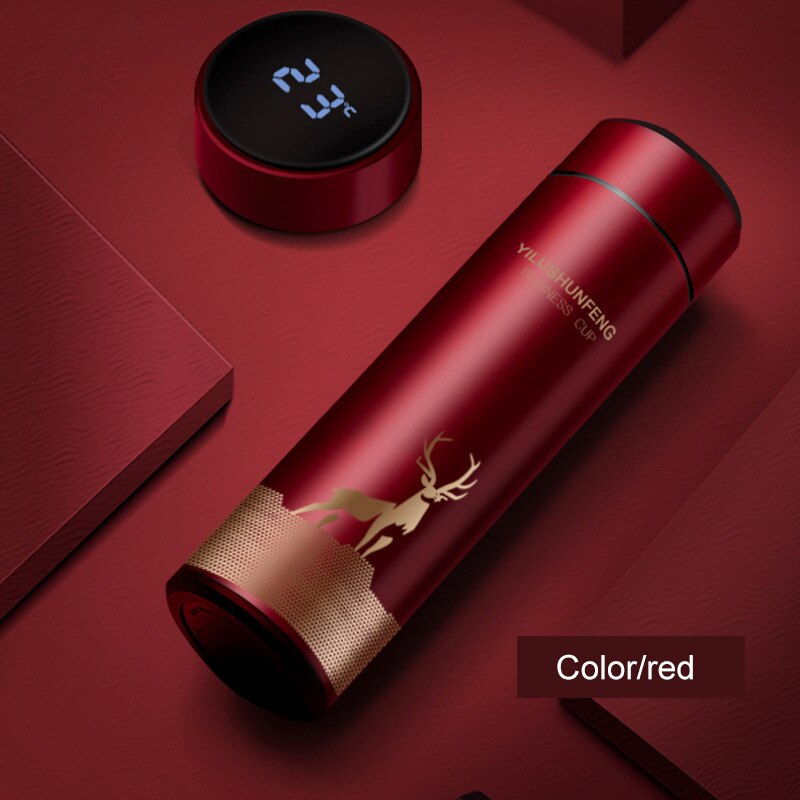 500ML Thermos Vacuum Flasks Temperature Display 304 Stainless Water Bottle Travel Sport Home Large Cup Mugs Gift for Men Women