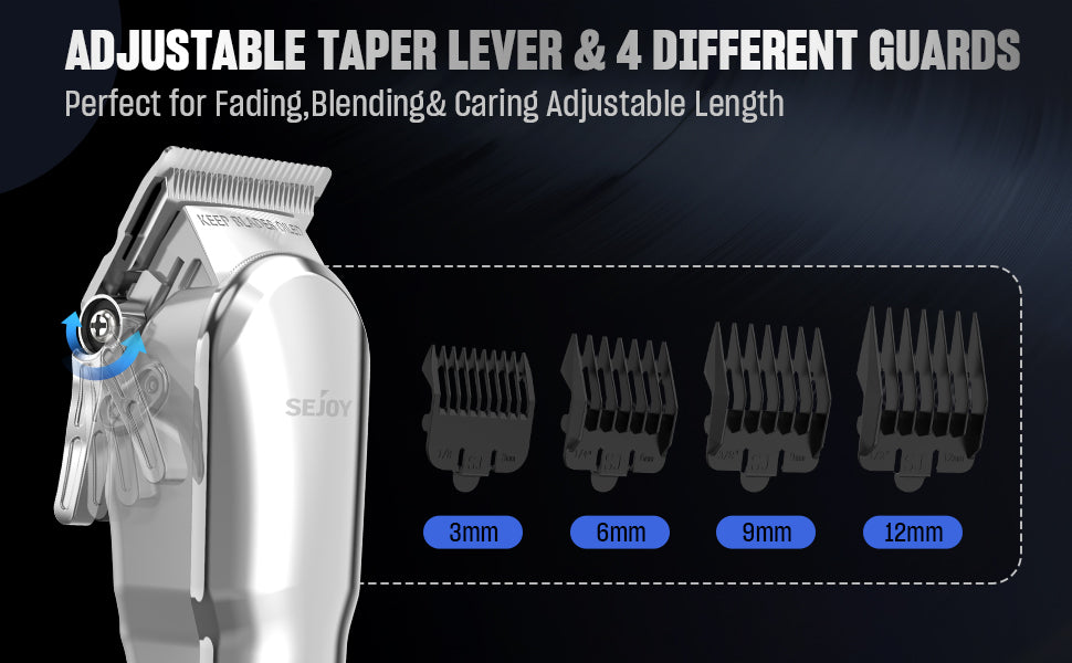 Sejoy Men's Hair Trimmer Multifunction Hair clippers for Body Head Hair Electric Beard Trimmer Shaver Rechargeable Grooming Kit
