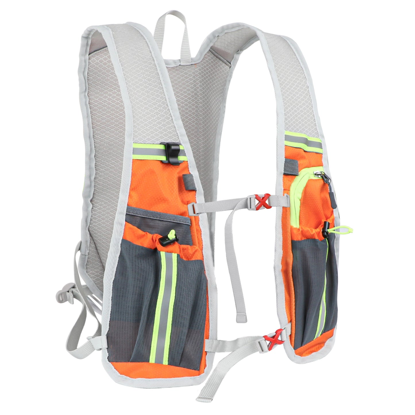 Nepfaivy Running Vest Hydration Backpack - Lightweight And Reflective Running Hydration Vest With Multi-pouches, Breathable And Adjustable Running Backpacks For Outdoor Running Cycling Climbing