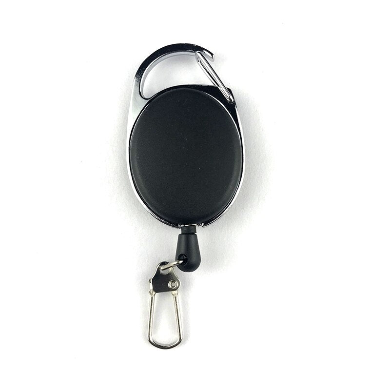 Retractable Key Chain Reel Badge Holder Fly Fishing Zinger Retractor with Quick Release Spring Clip Fishing Accessories