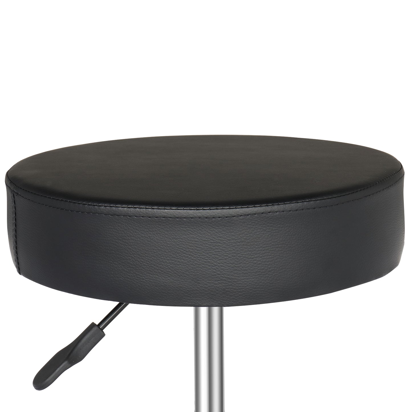 Round Stool Plastic Arch Feet Rotation Bar Stool Black