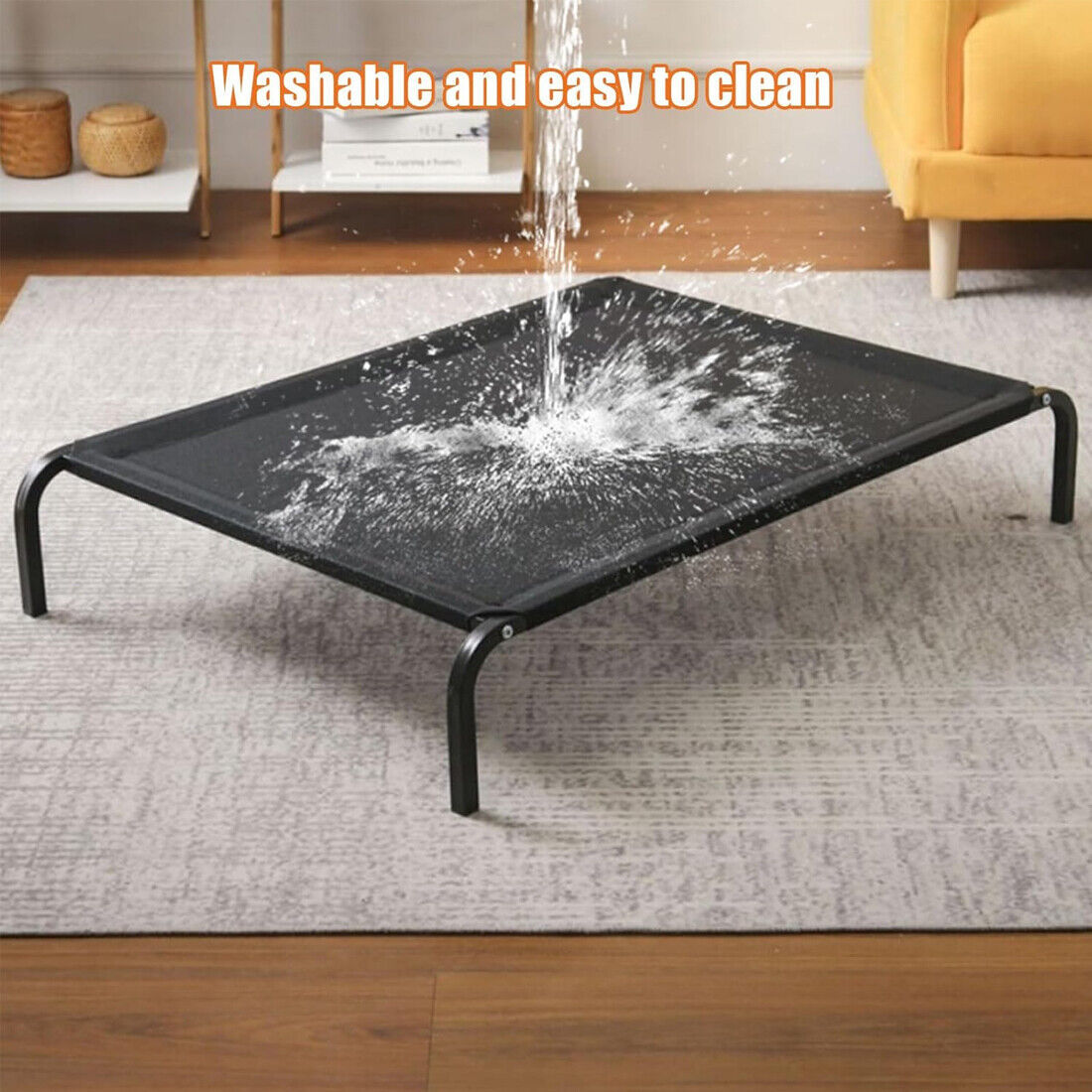Elevated Dog Bed Pet Cat Mesh Camping Cot Indoor Outdoor UK