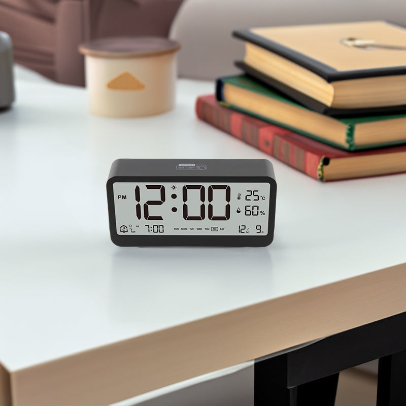Multifunctional Digital Clock: Adjustable LED Brightness, Temp & Humidity Display, Dual - Mode Alarm, for Bedside or Desk