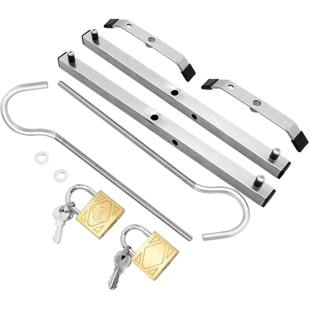 Universal Heavy Duty Ladder Roof Rack Clamp Clamps Lockable Free 2Locks Lockable