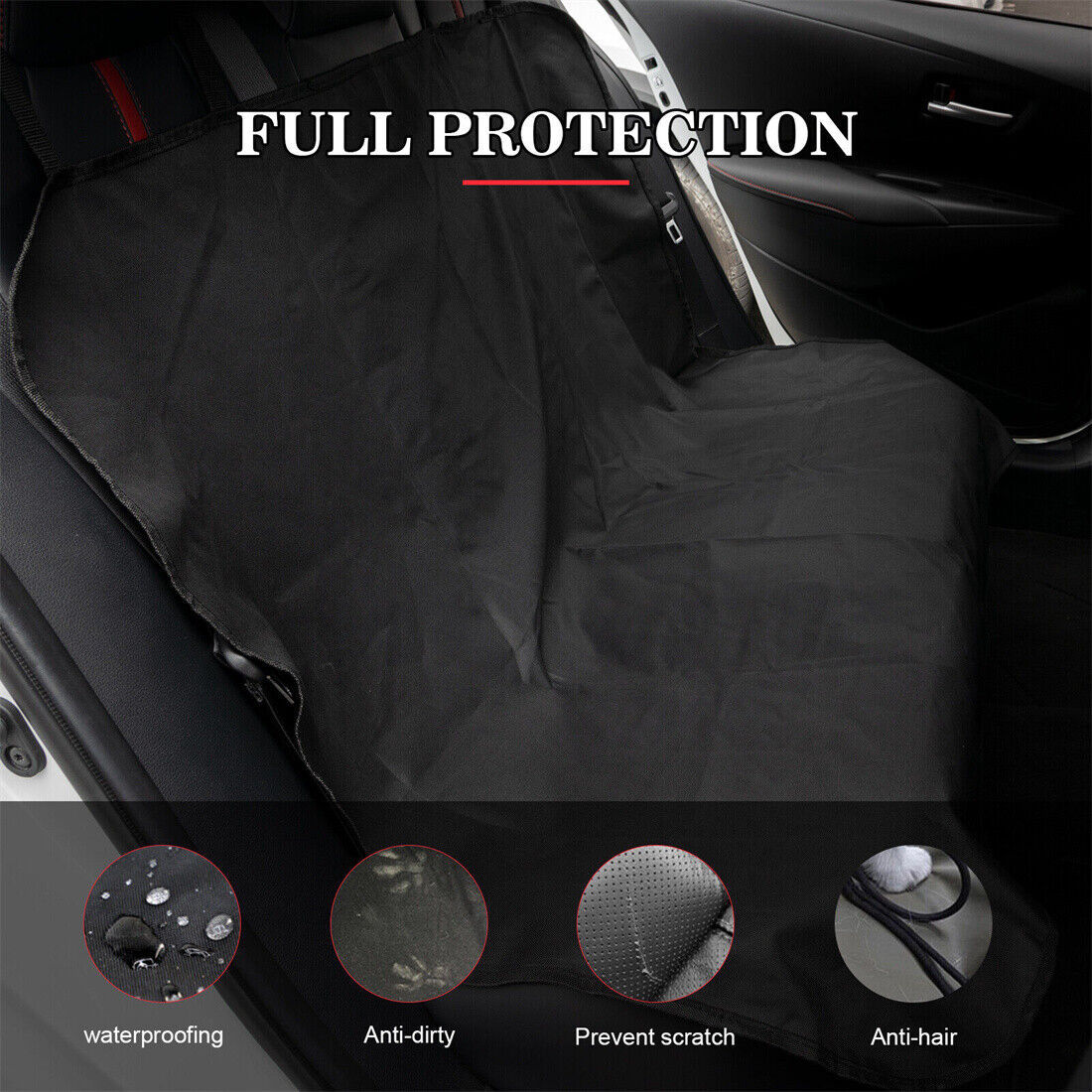 Waterproof Car Rear Back Seat Cover Pet Dog Auto Protector Non-slip Hammock Mat