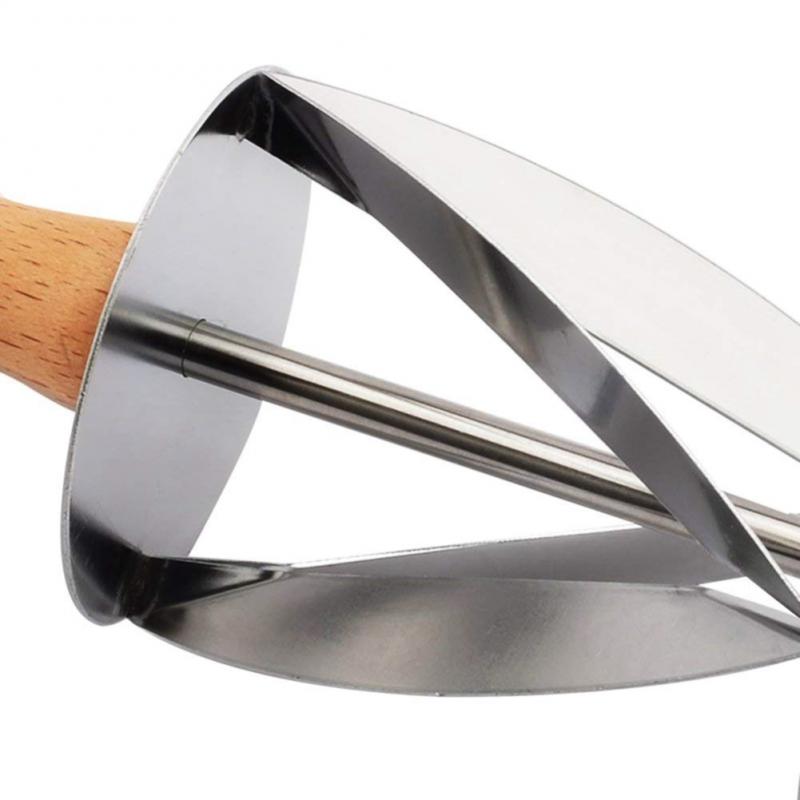 Stainless Steel Rolling Cutter Making Croissant Bread Wheel Dough Pastry Wooden Handle Baking Kitchen Accessories Knife Garden