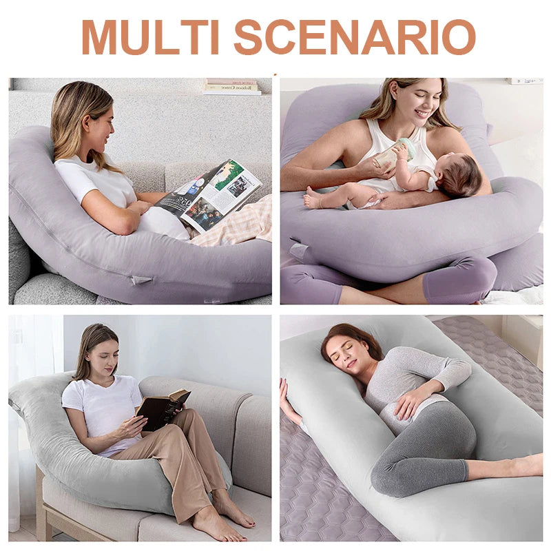 Pregnancy Pillow U Shaped Maternity Pillow Support Back Hips Legs Belly Sleeping