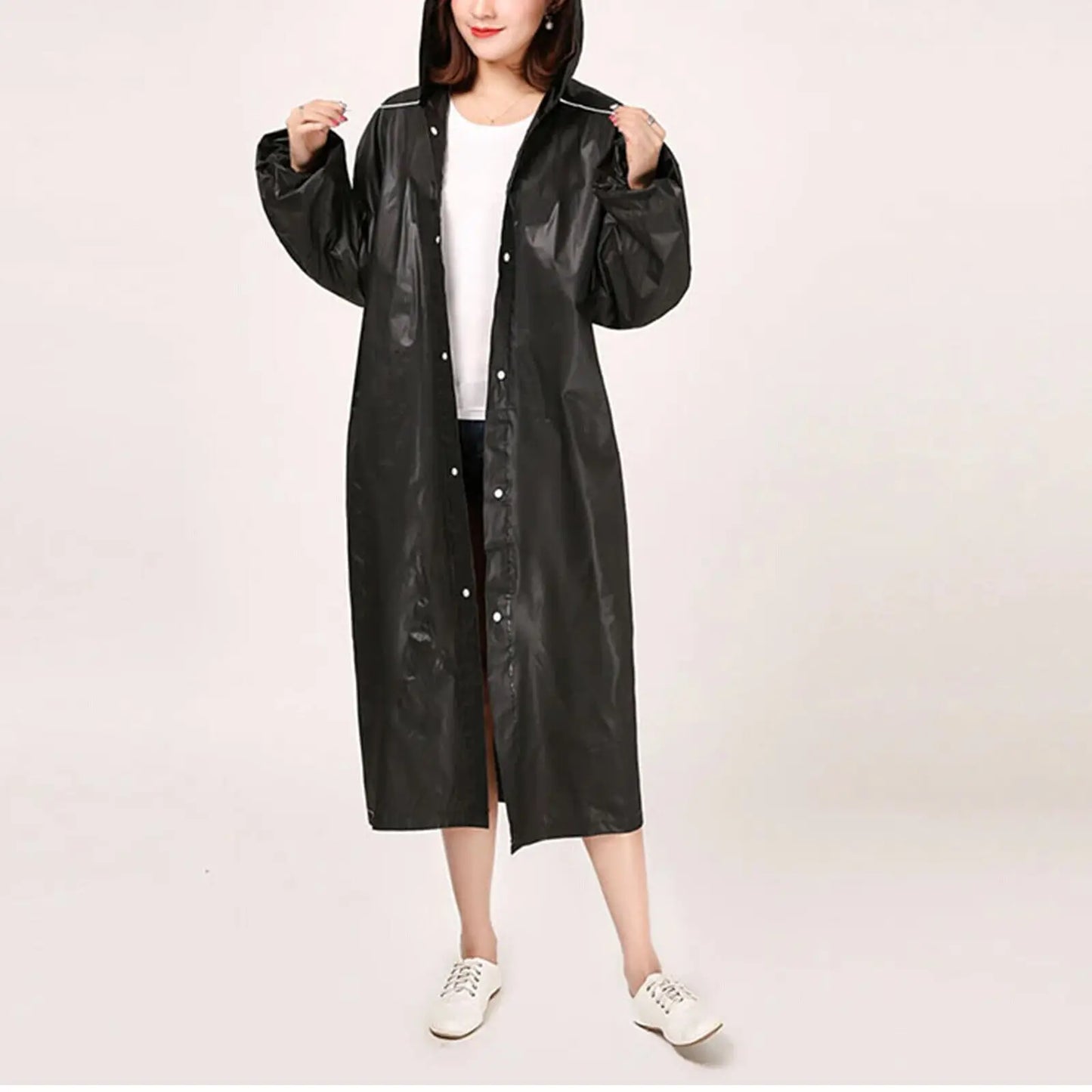 2X Waterproof Rain coat Poncho Reusable Plastic Adult Camping Festival Rain Coat