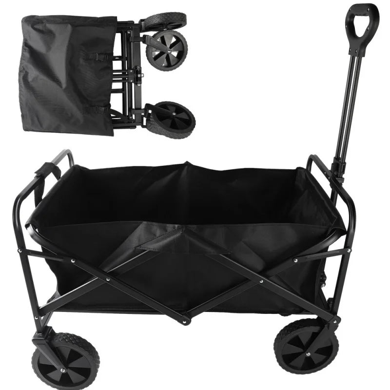 Foldable Portable Picnic Outdoor Camping Cart Heavy Duty Folding Utility Cart Shopping Beach Collapsible Folding Utility Cart