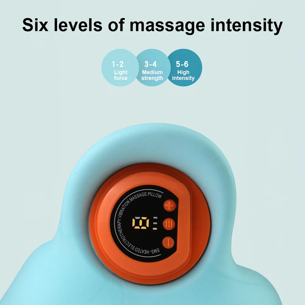 Neck Massager Pillow Adjustable Three speeds Heat Comfortable Stretching for Neck Shoulder Relaxation at Home Office Travel