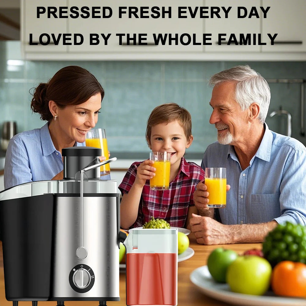 Juicer Machine 800W Stainless Steel Centrifugal Juicer Extractor with Wide Mouth 2.56” Feed Chute for Fruit Vegetable
