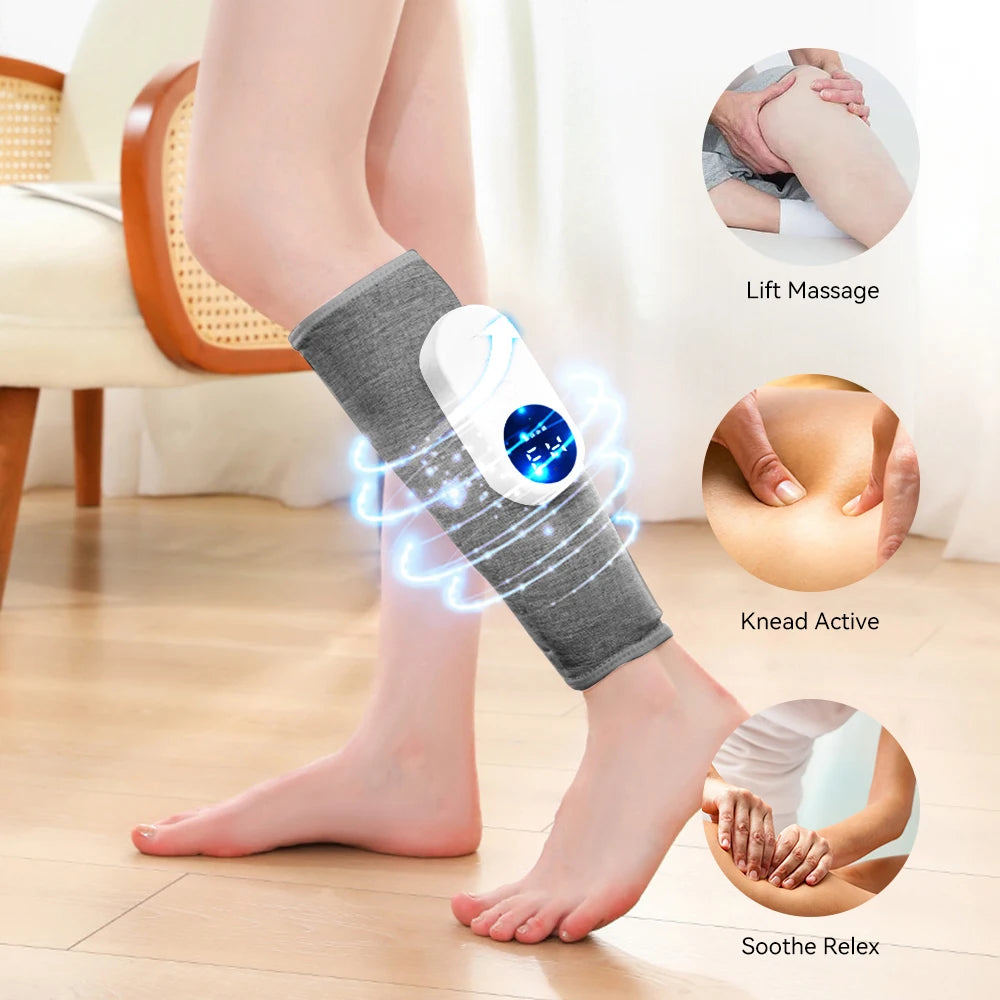Portable Wireless 360° Air Pressure Calf Massager Eletric Leg Massage Calf And Foot Airbag Compresstion Relax Ergonomic Massager