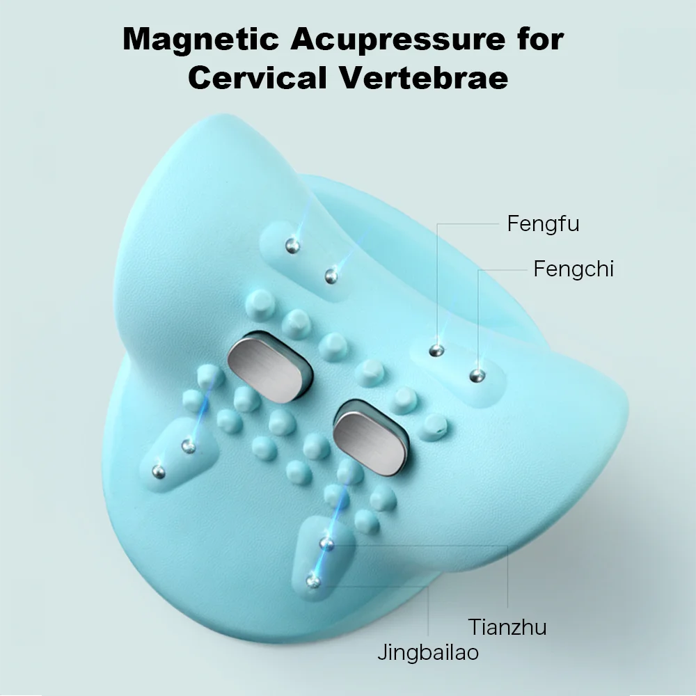 Neck Massager Pillow Adjustable Three speeds Heat Comfortable Stretching for Neck Shoulder Relaxation at Home Office Travel