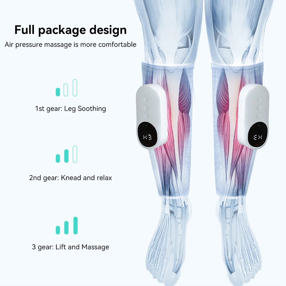 Portable Wireless 360° Air Pressure Calf Massager Eletric Leg Massage Calf And Foot Airbag Compresstion Relax Ergonomic Massager