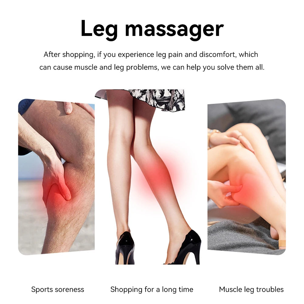 Portable Wireless 360° Air Pressure Calf Massager Eletric Leg Massage Calf And Foot Airbag Compresstion Relax Ergonomic Massager