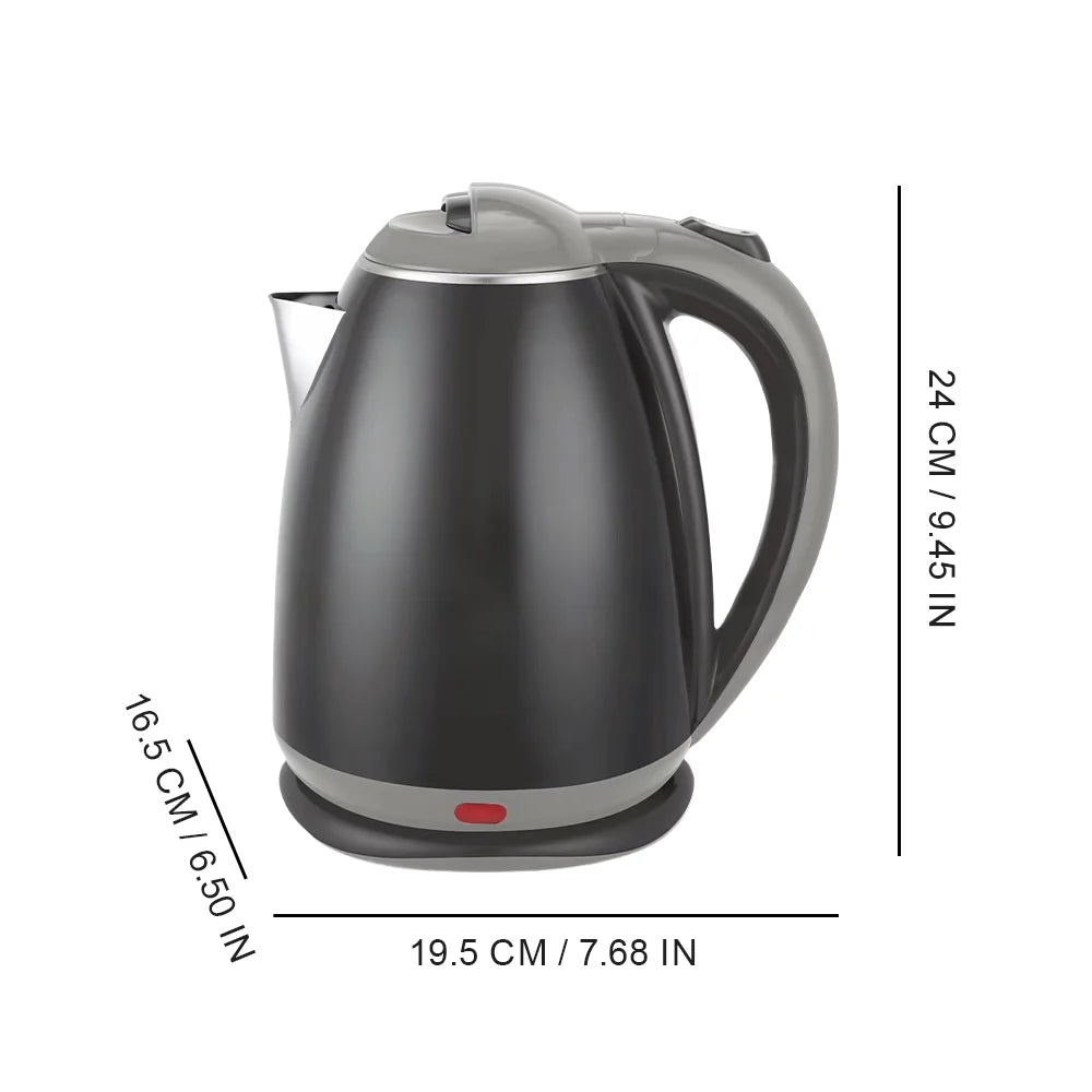 2L Electric Kettle Stainless Steel Fast Boil Water Heater Tea Household Kettle with Auto Shut-Off Protection Anti-scalding