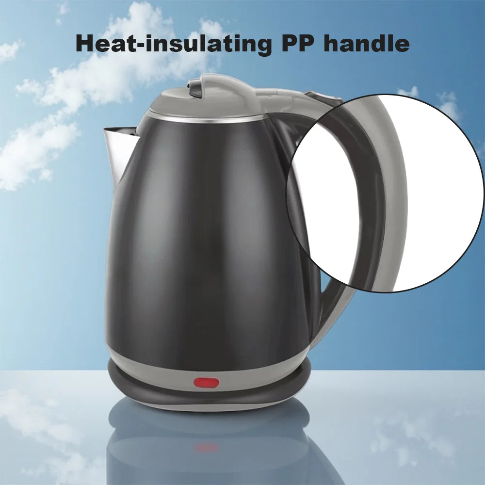 2L Electric Kettle Stainless Steel Fast Boil Water Heater Tea Household Kettle with Auto Shut-Off Protection Anti-scalding