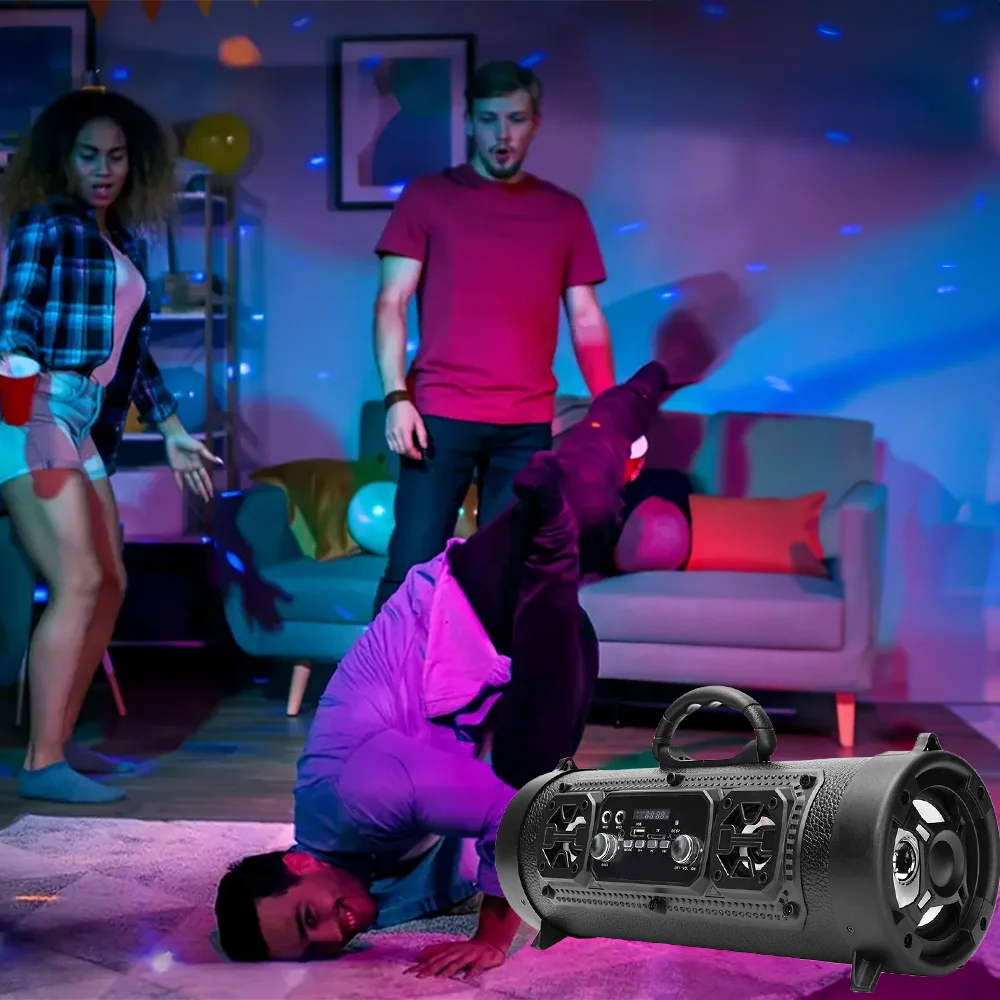 Portable Handheld Wireless Bluetooth Speaker Karaoke Subwoofer Powerful Smart Stereo Speaker For Car Audio Party Beach Camping