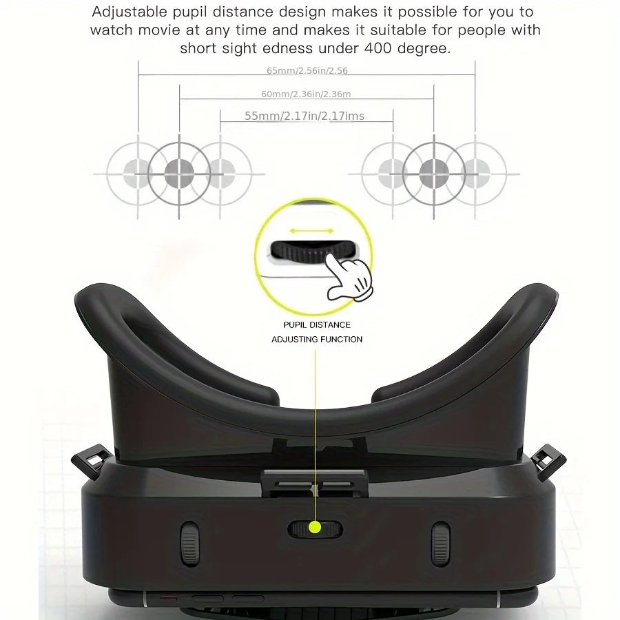 3D Headset VR Smart Glasses Virtual Reality Adjustable wearable Devices Helmet Visor Lenses Goggle For Smartphone Controller