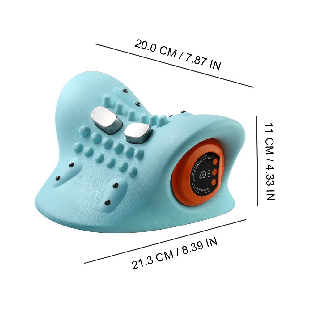 Neck Massager Pillow Adjustable Three speeds Heat Comfortable Stretching for Neck Shoulder Relaxation at Home Office Travel