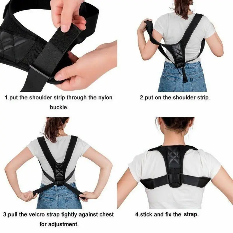 Podofo Adjustable Clavicle Posture Corrector Men Woemen Upper Back Brace Shoulder Lumbar Support Belt Corset Posture Correction