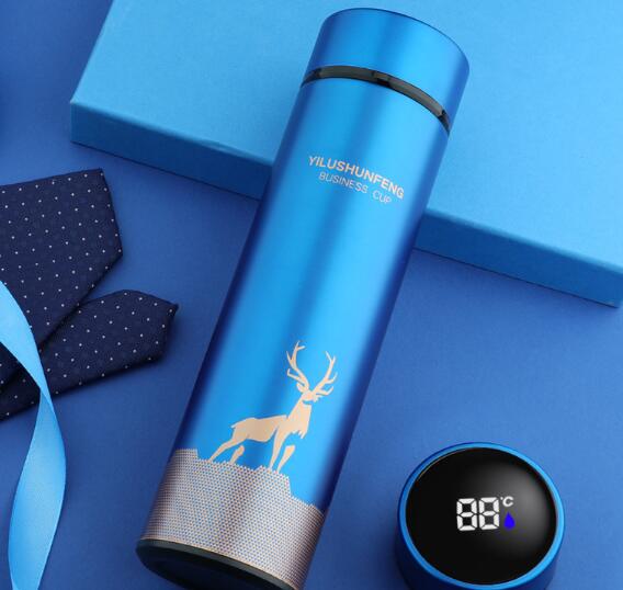 500ML Thermos Vacuum Flasks Temperature Display 304 Stainless Water Bottle Travel Sport Home Large Cup Mugs Gift for Men Women