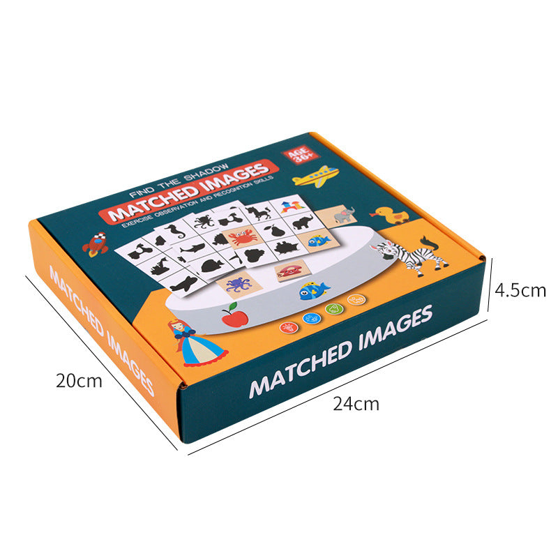 Find Shadow Shape Matching Puzzle Parent Child Interaction 1-4 Year Old Baby Puzzle Teaching Tool