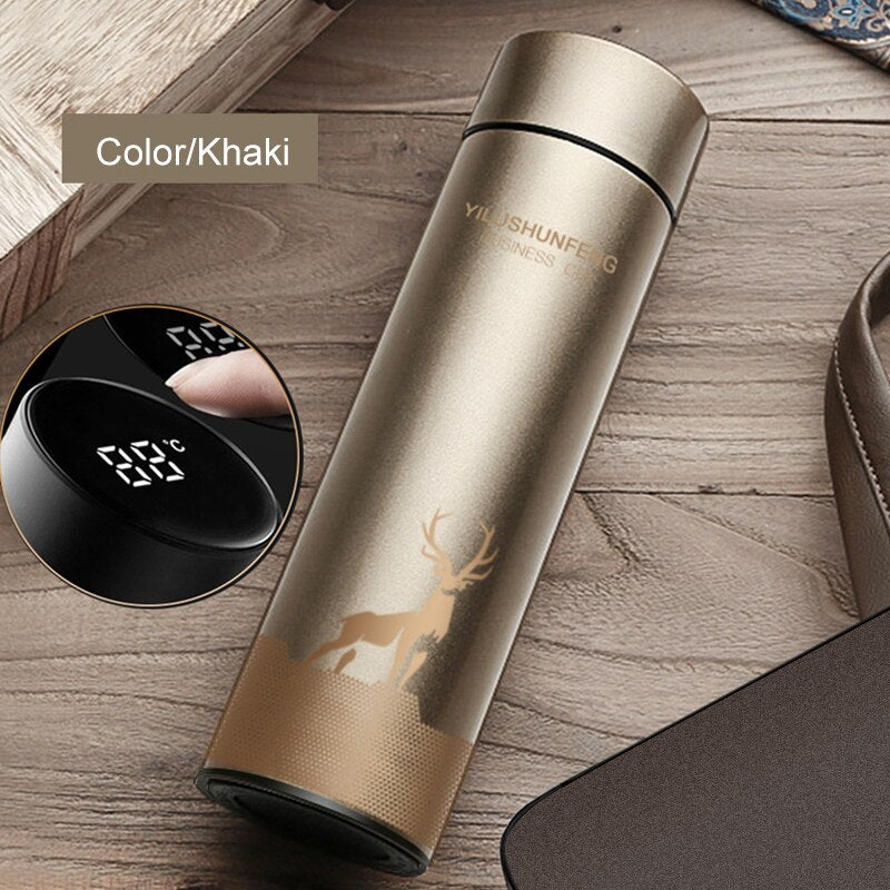 500ML Thermos Vacuum Flasks Temperature Display 304 Stainless Water Bottle Travel Sport Home Large Cup Mugs Gift for Men Women