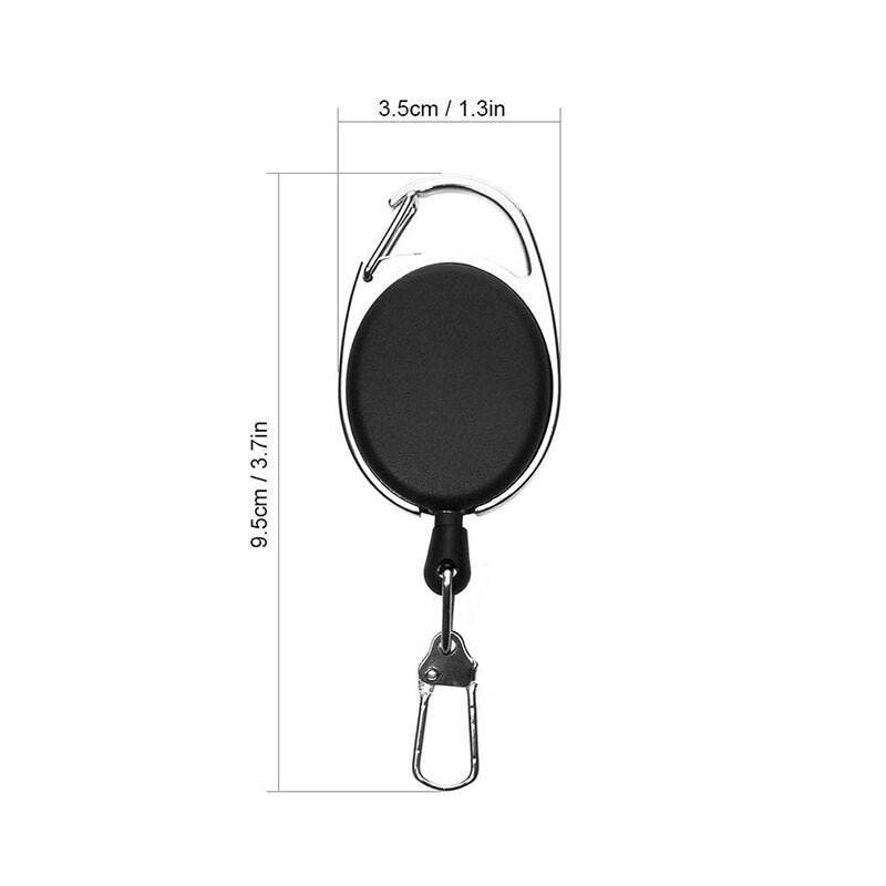 Retractable Key Chain Reel Badge Holder Fly Fishing Zinger Retractor with Quick Release Spring Clip Fishing Accessories