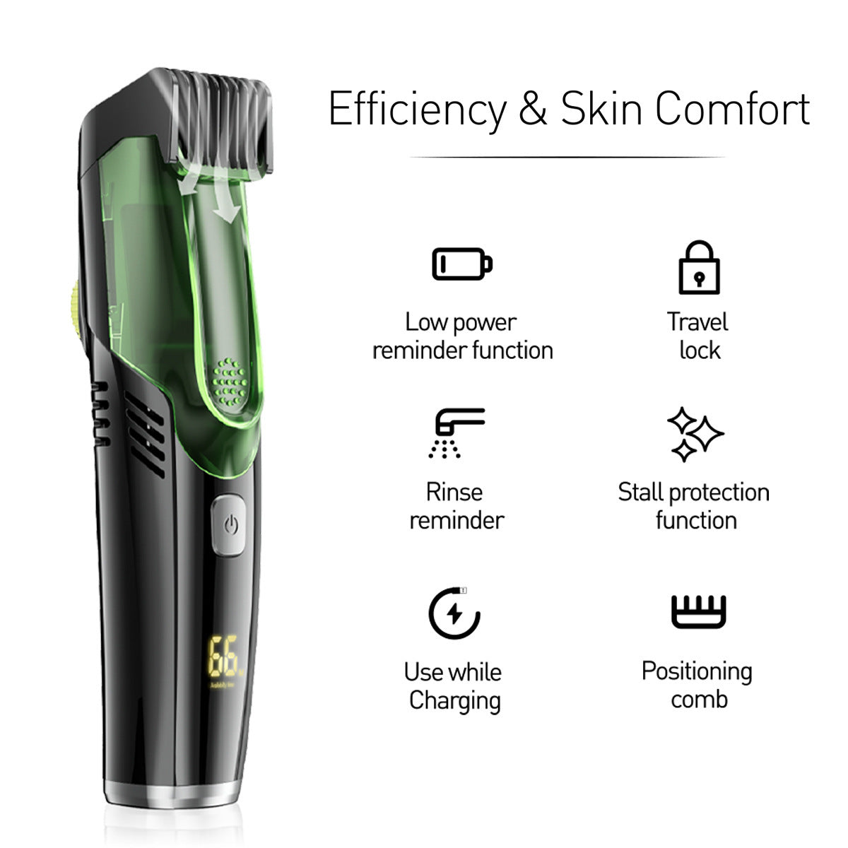 Automatic hair suction electric hair clipper with high-power anti water and electric thrusters and digital hair clippers 
