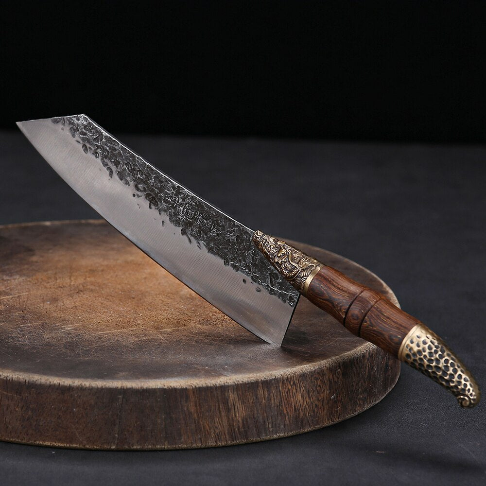 Handmade Chinese kitchen Chef Knife Multifunctional Meat Cleaver Vegetable Cutter Fixed blade Chopper Cooking Tools