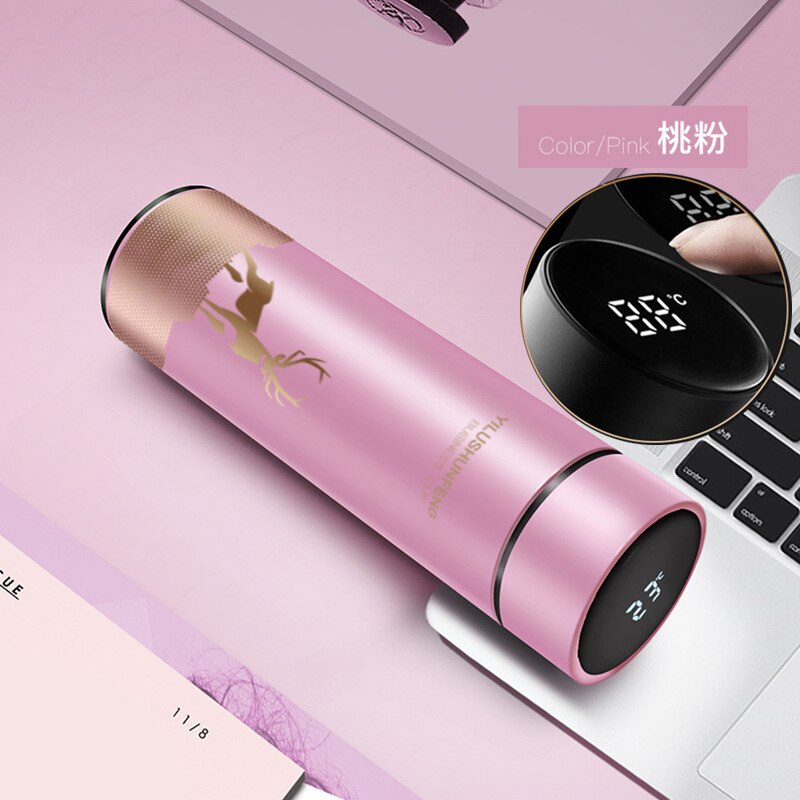 500ML Thermos Vacuum Flasks Temperature Display 304 Stainless Water Bottle Travel Sport Home Large Cup Mugs Gift for Men Women