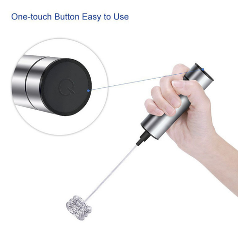 LUCOG Powerful Double Spring Whisk Electric Milk Frother Kitchen Mixer Hand Milk