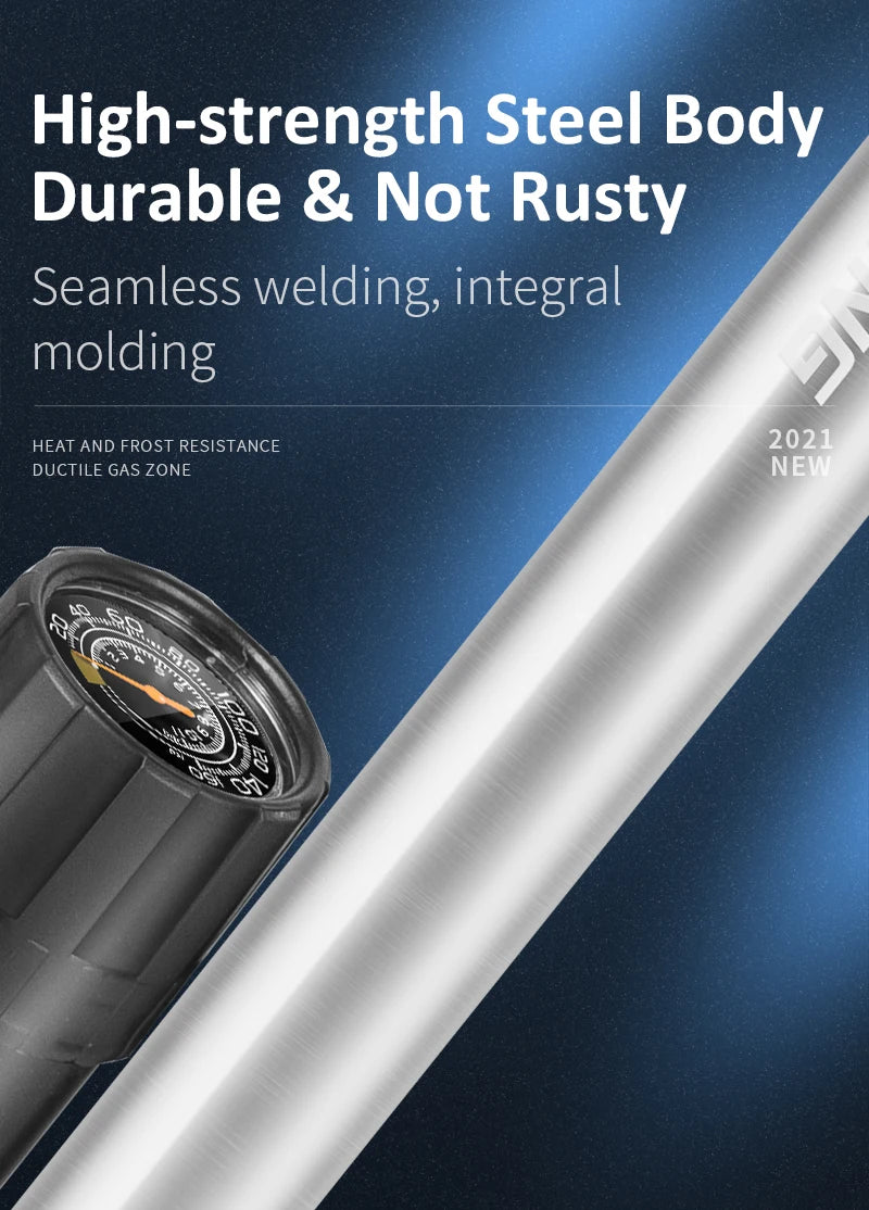 WEST BIKING Bike 120/160PSI Floor Pump High Pressure Cycling Pump Air Inflator Schrader Presta Valve Road MTB Bicycle Tire Pump