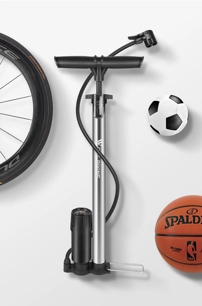 WEST BIKING Bike 120/160PSI Floor Pump High Pressure Cycling Pump Air Inflator Schrader Presta Valve Road MTB Bicycle Tire Pump