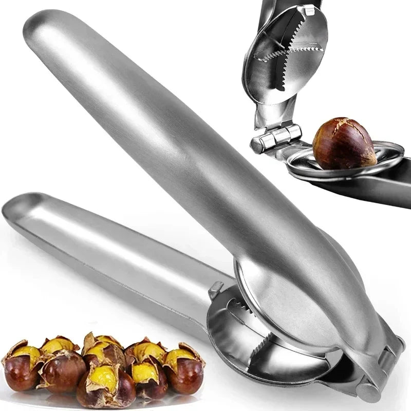 Alloy Walnut Clip Silver Metal Nut Cracker Opener Pecan Chestnut Clips Plier Nut Shelling Tools Home Kitchen Gadgets Accessories