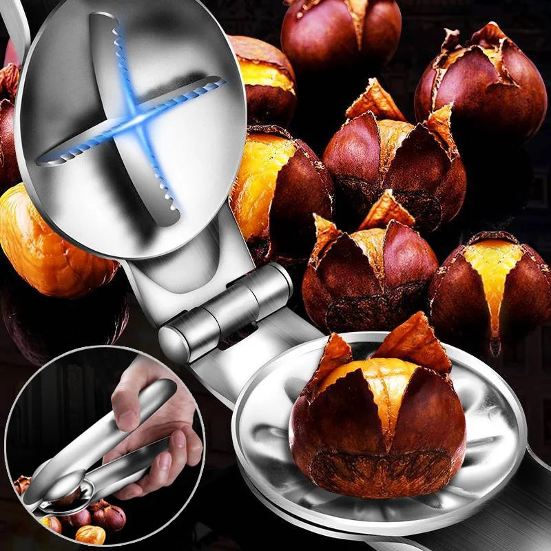 Alloy Walnut Clip Silver Metal Nut Cracker Opener Pecan Chestnut Clips Plier Nut Shelling Tools Home Kitchen Gadgets Accessories