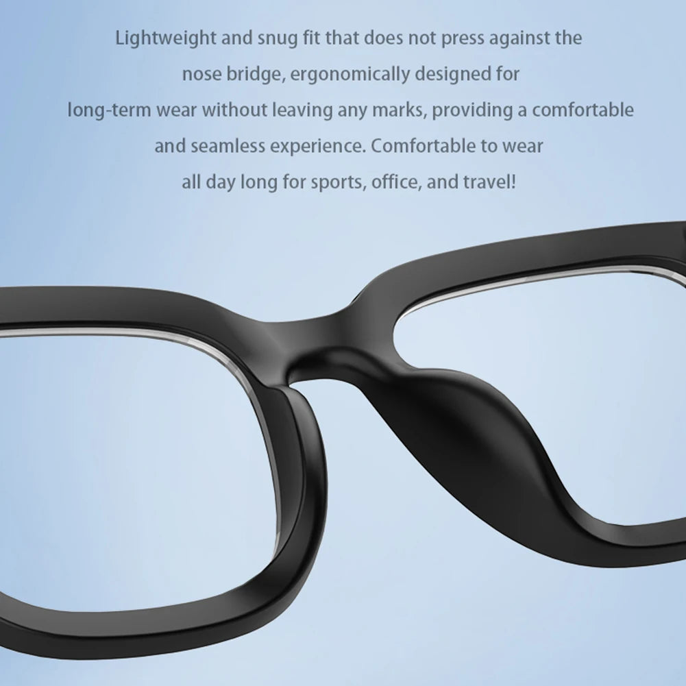 AI Intelligent Translation Glasses Music Headphones Glasses Bluetooth-Compatible Support Above 130 Languages for Outdoor Travel