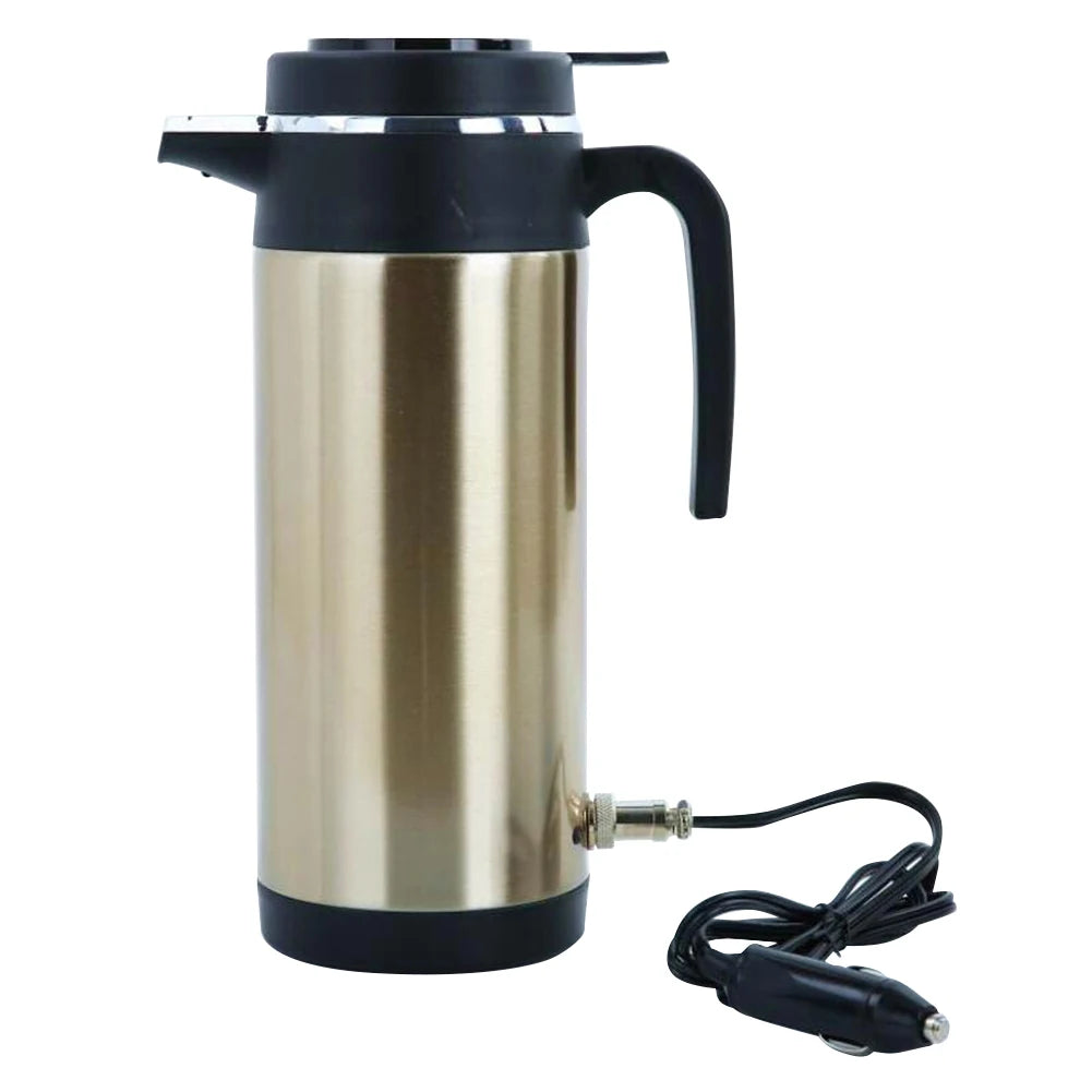 1200 ML Car Truck Water Heater Car Hot Kettle Leak-Proof Design 12/24 V Tea Coffee Kettle 120/240 W Fast Boiling for Travel Home