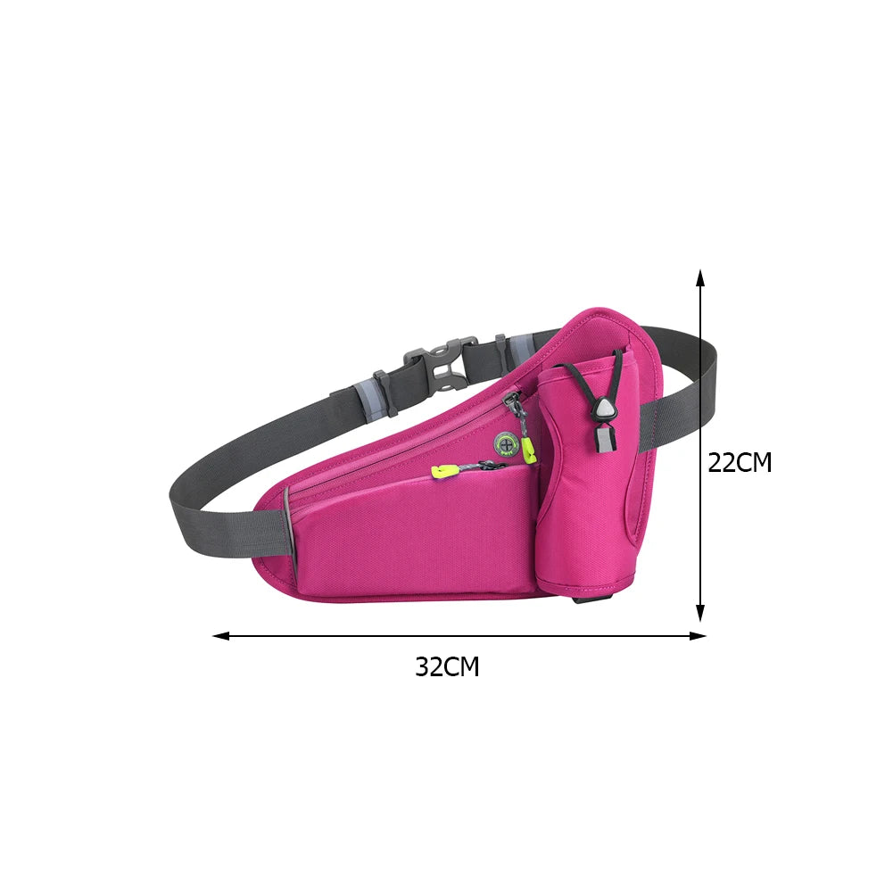 Running Waist Bags Water Bottle Holder Hydration Belt Bag Cell Phone Jogging Cycling Bag For Men Women Sports Fanny Pack Gym Run