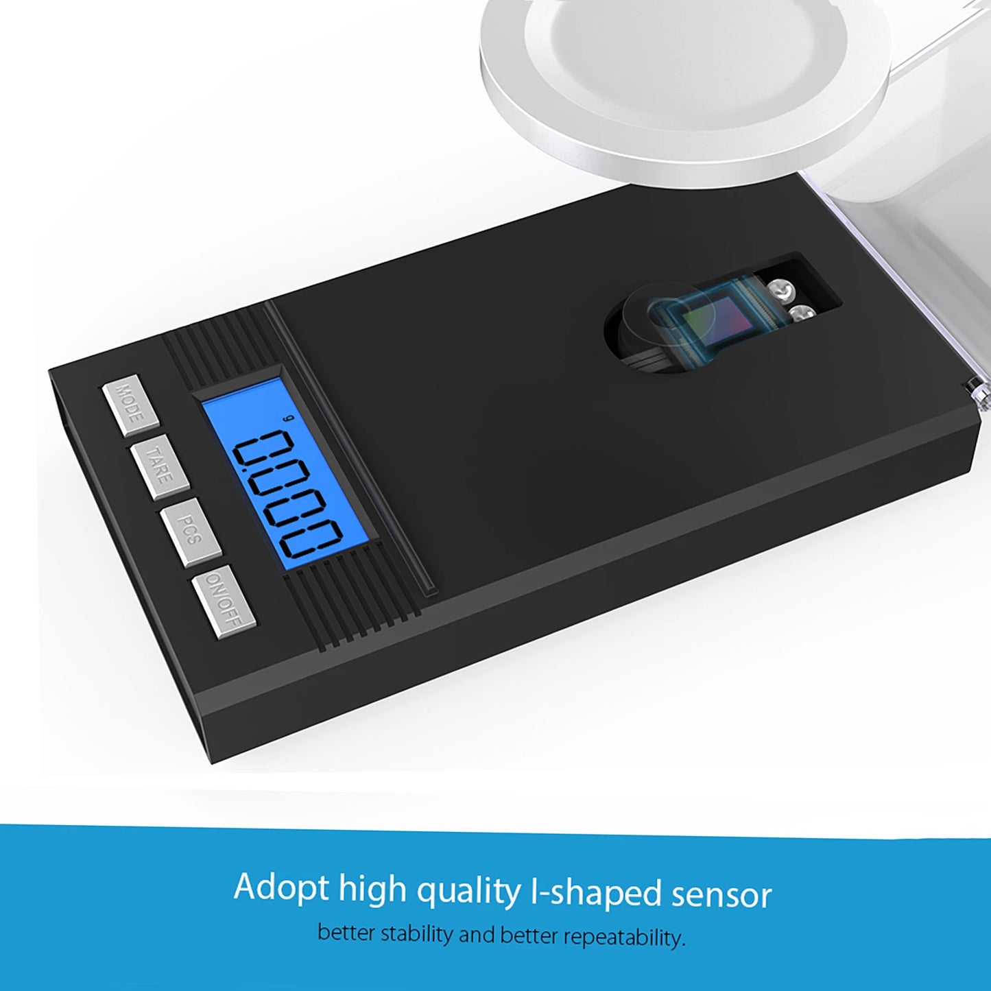 Jewelry Scale Digital Milligram Pocket Scale Mini Jewelry Gold Powder Weigh Scales with Calibration Weights Tweezers