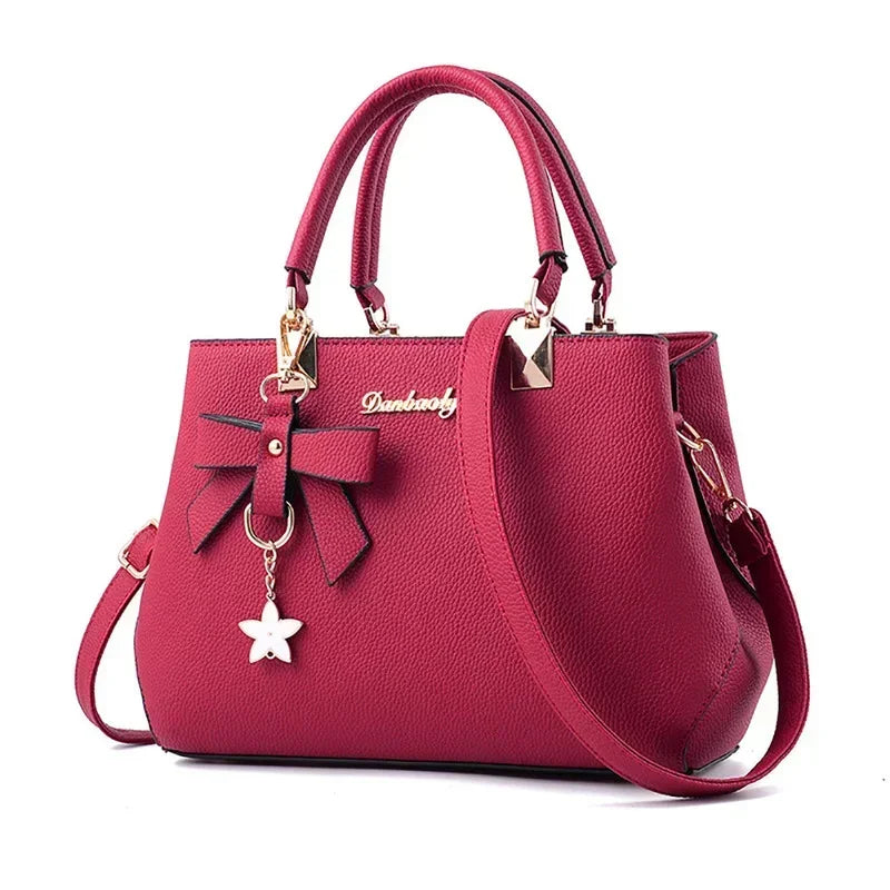 New Elegant Shoulder Bag Fashion Flowers Hand Bags for Women Luxury Designer Female Bags Plum Bowknot Sweet Crossbody Bag