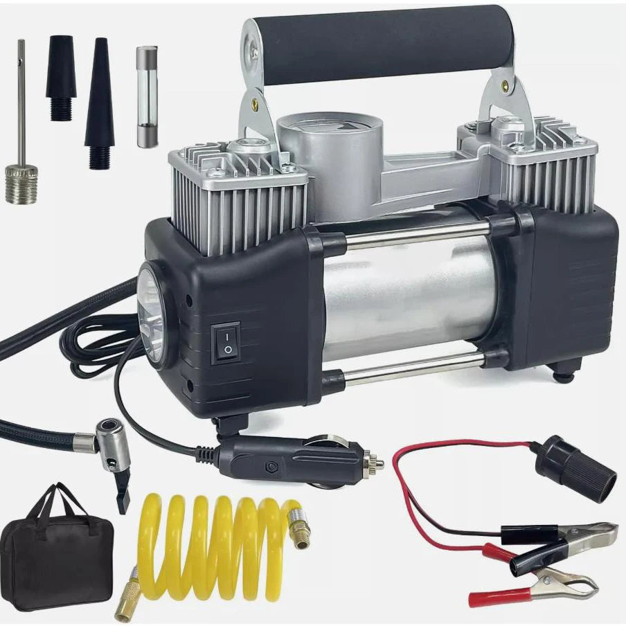 Heavy Duty 12V Electric Car Tyre Inflator 150PSI Portable Air Compressor Pump Vehicle Inflatable Pump Tools with Pressure Gauge
