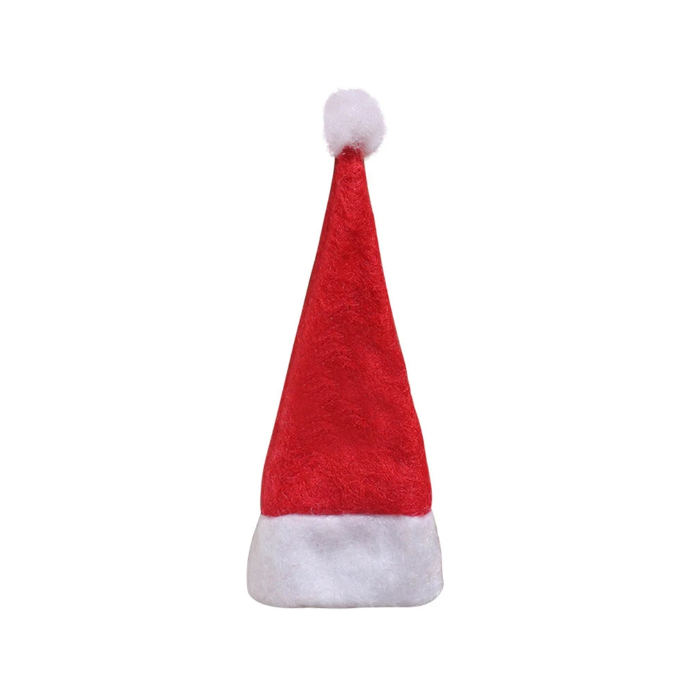 Mini Candy Christmas Hat Classic Decoration Christmas Lollipop Cap Festival Party Supplies for Kitchen Utensils Soda Wine Bottle
