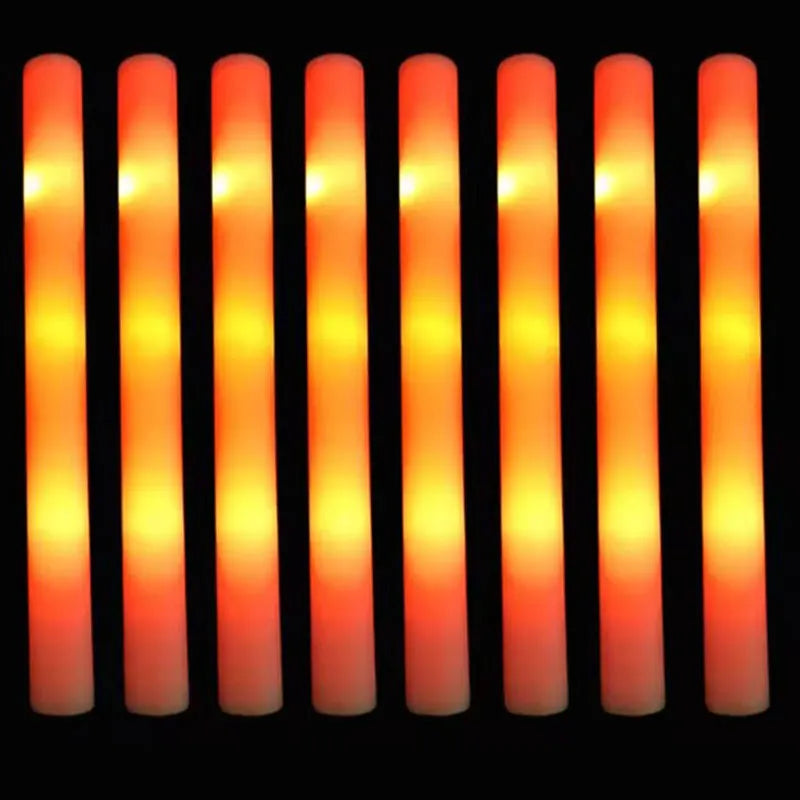 30Pcs Foam Glow Sticks with 3 Modes Colorful Led Flashing Glow Stick Glow in The Dark Party Supplies for Wedding Raves Concert
